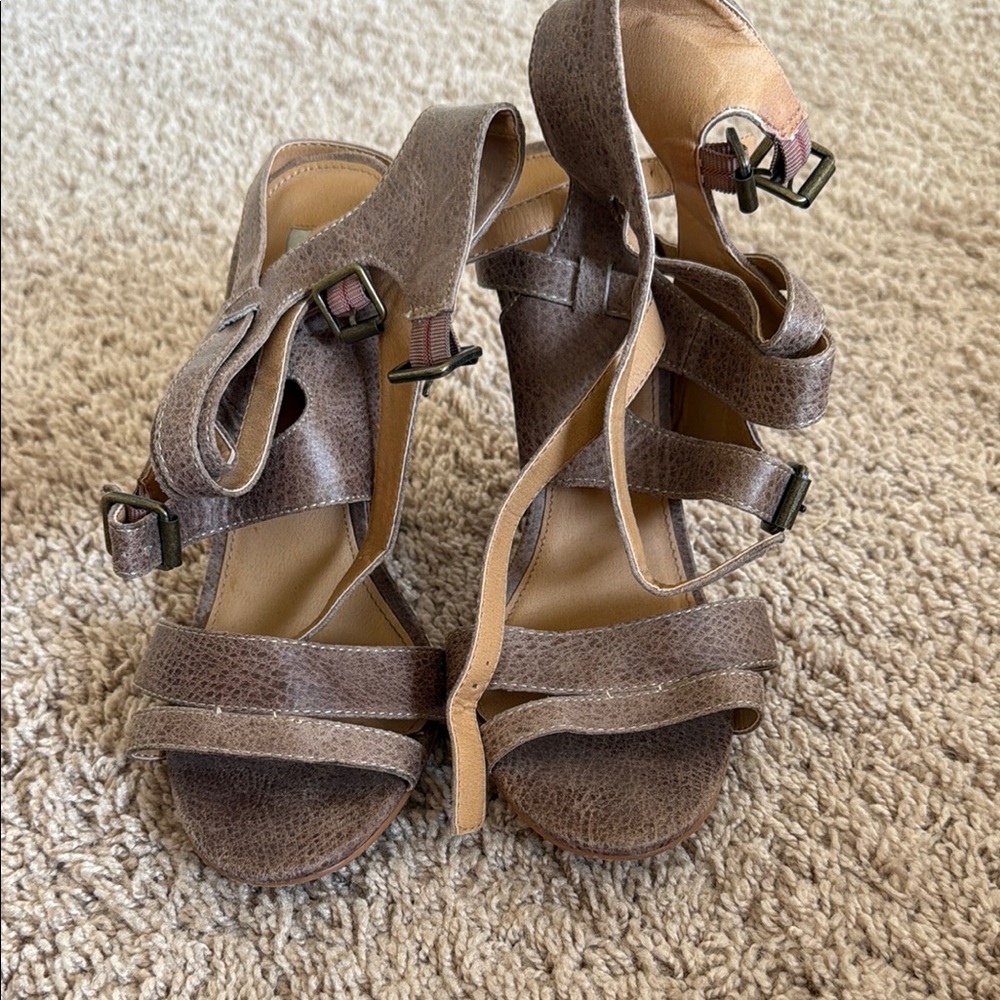 Not Rated Brown Sandals with Strappy Design